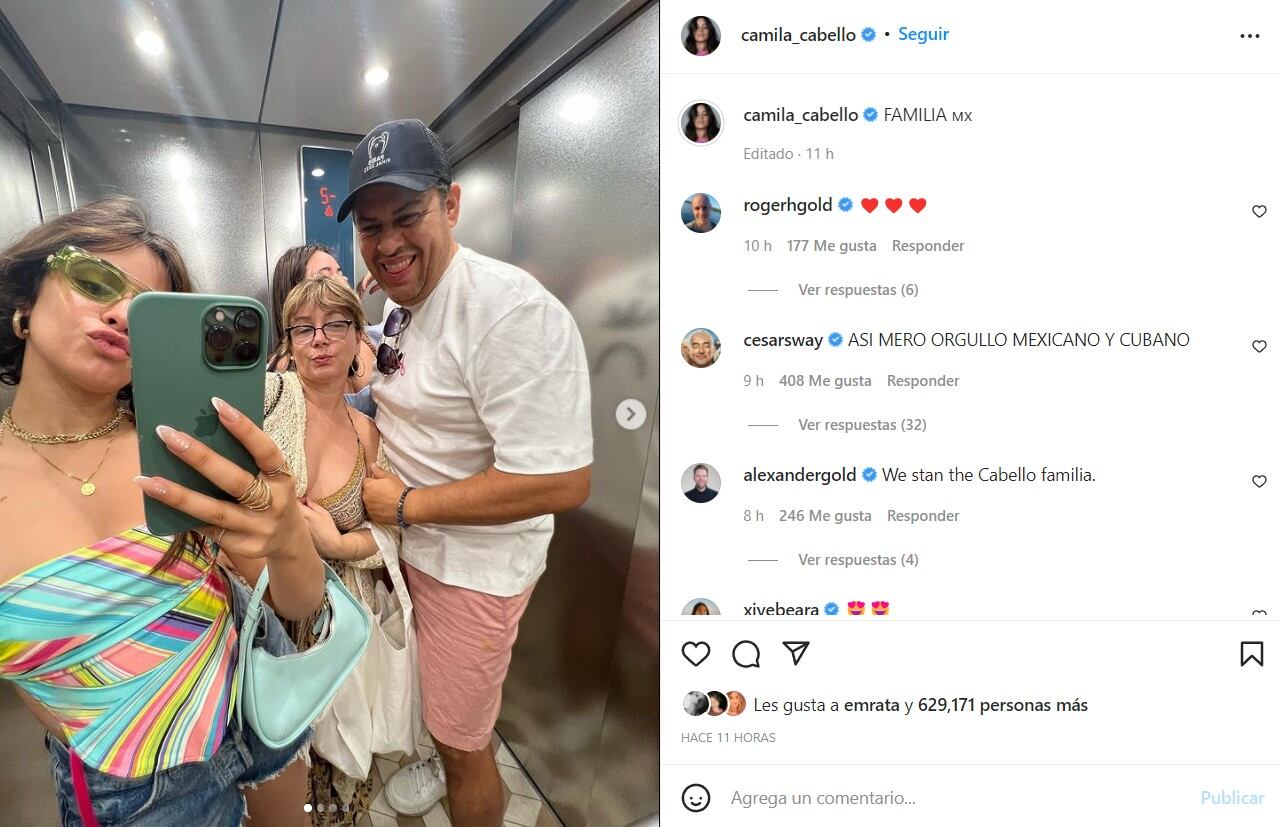 Camila Cabello presume a su familia durante vacaciones en Europa