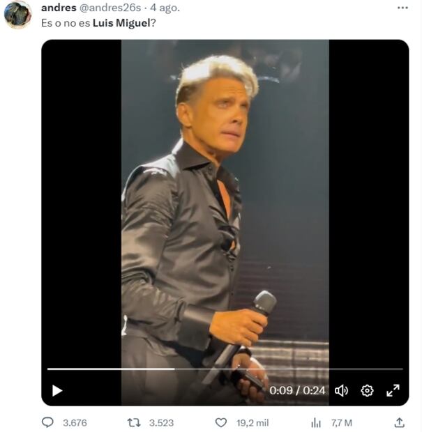 Luis Miguel comenzó con su gira en Argentina / Twitter