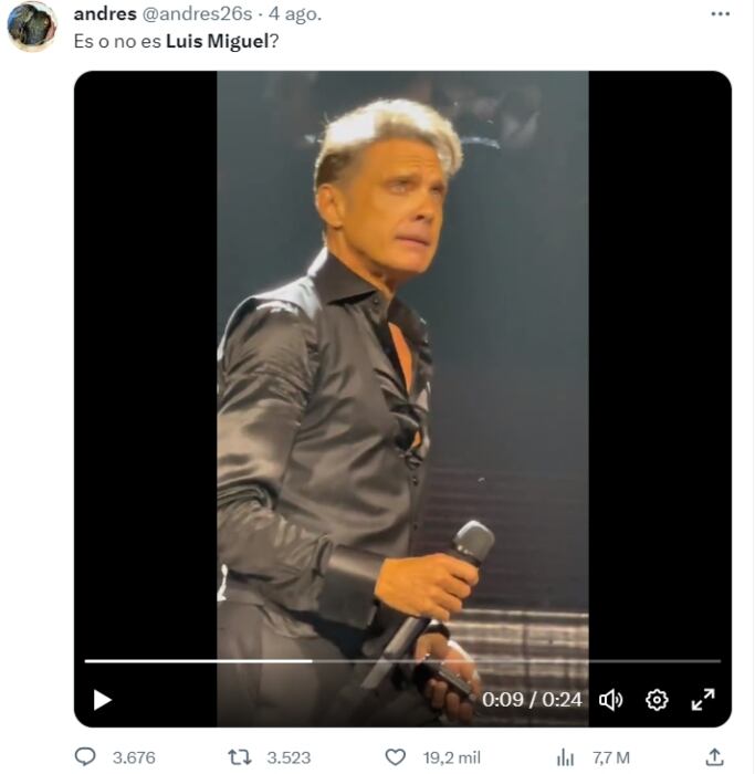 Luis Miguel comenzó con su gira en Argentina / Twitter