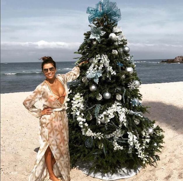 FOTOS: Eva Longoria presume su peculiar árbol de Navidad 