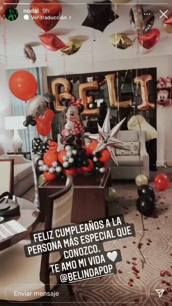 Belinda cumple 33 años y vuelve a celebrar con personajes de Disney