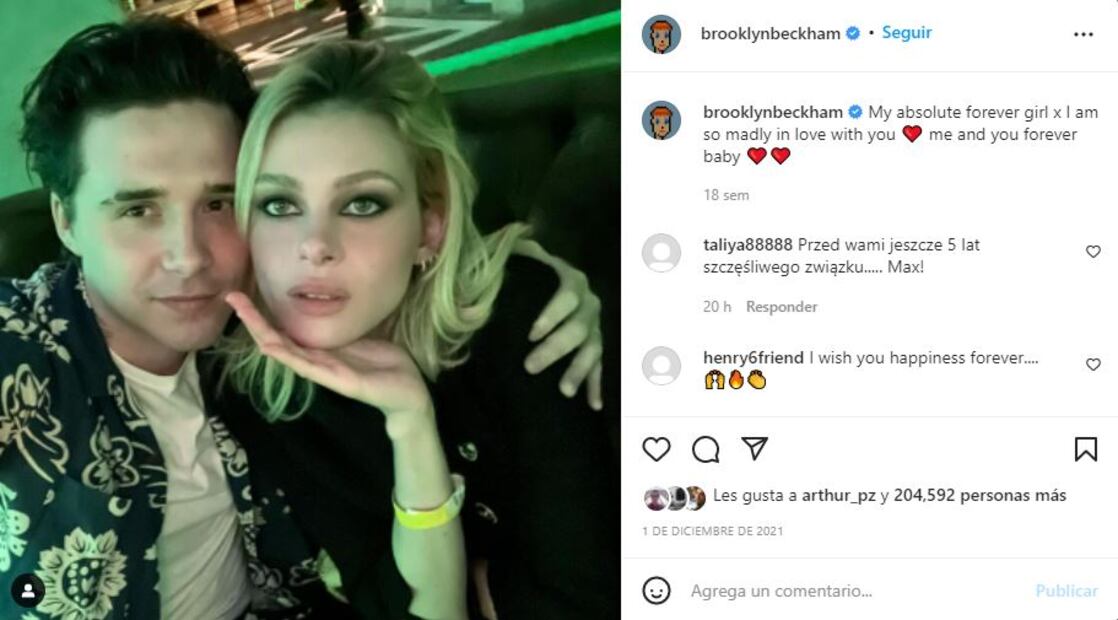 Brooklyn Beckham tomará el apellido de su esposa Nicola Peltz