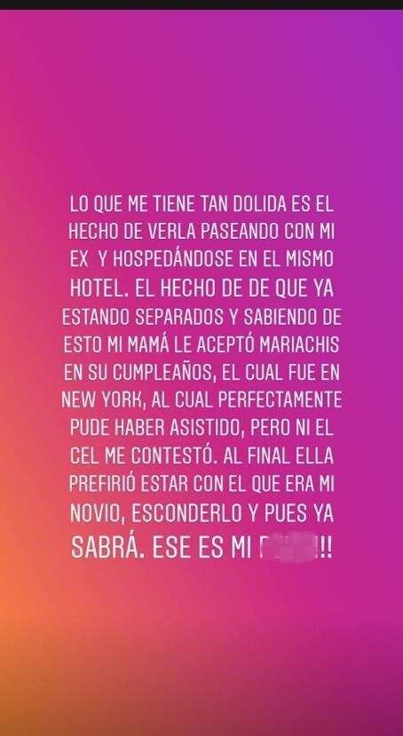 "Me duele que mi mamá se hospeda en el mismo hotel con mi ex", Frida Sofía se despide de Alejandra Guzmán 