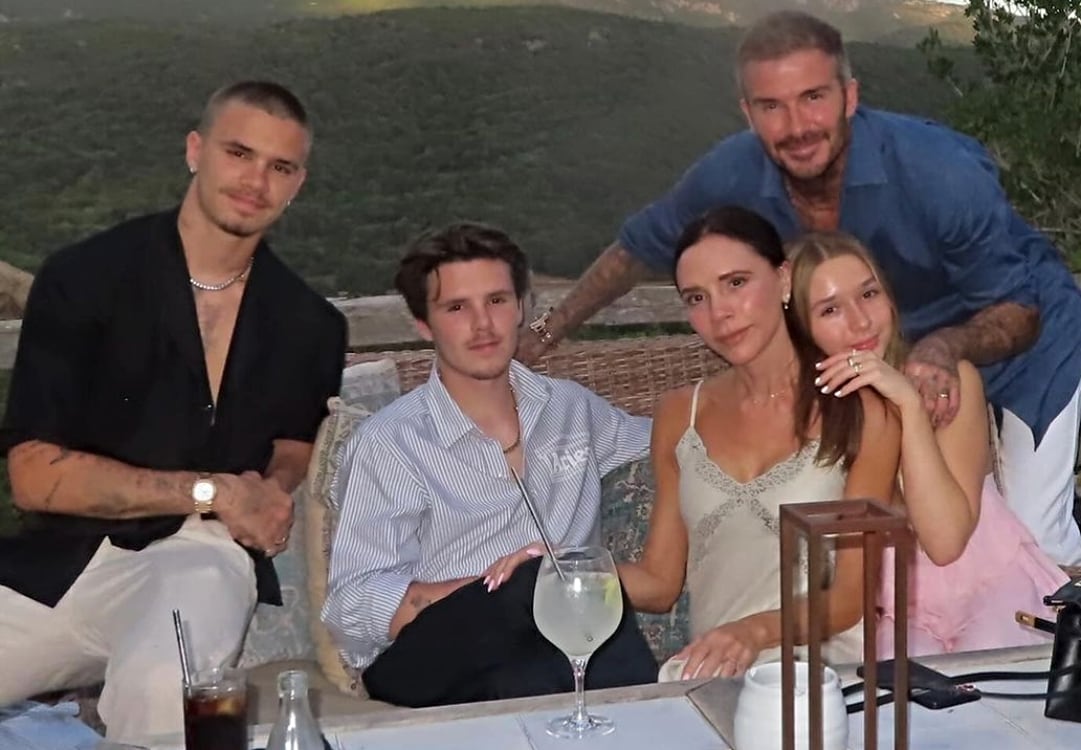 Familia Beckham de vacaciones en una isla de Córcega / Foto: Instagram