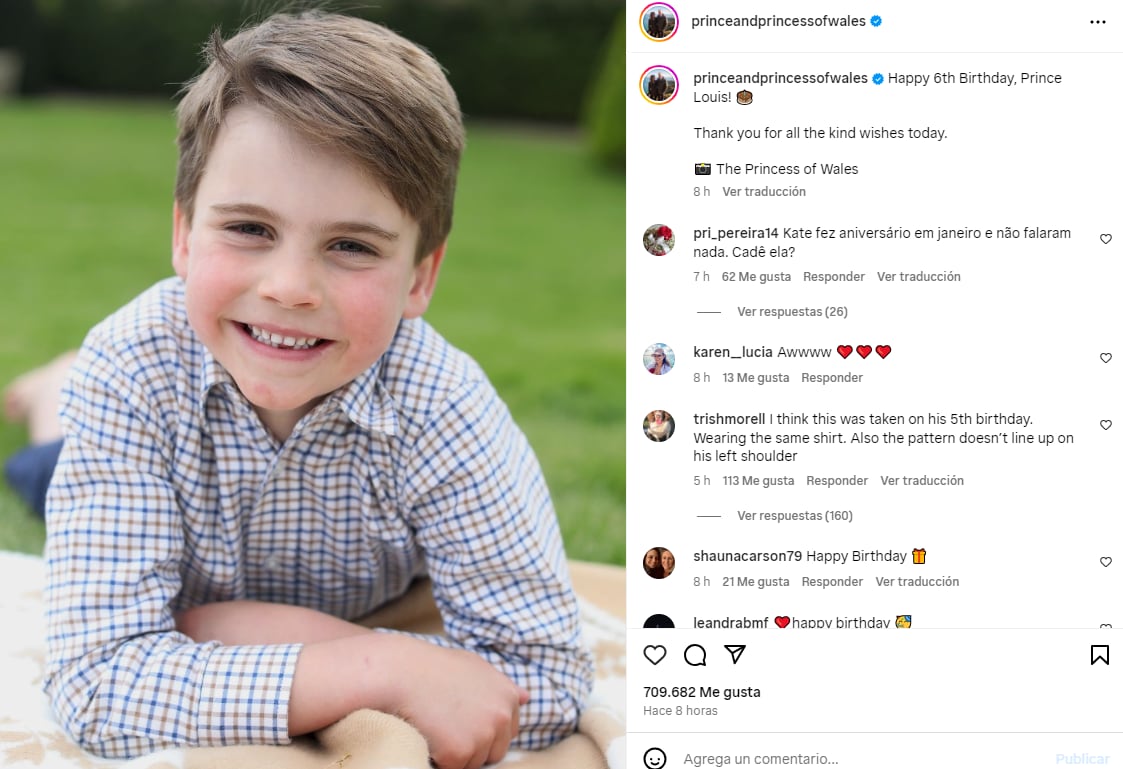 Príncipe Louis/Instagram
