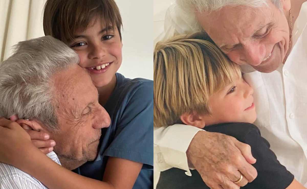 William Mebarak junto a sus nietos Milan y Sasha, hijos de Shakira / Foto: Instagram @shakira
