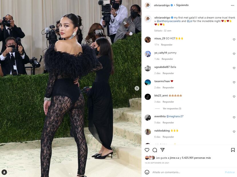 Olivia Rodrigo conmociona con un vestido transparente de red previo al MET Gala 2022