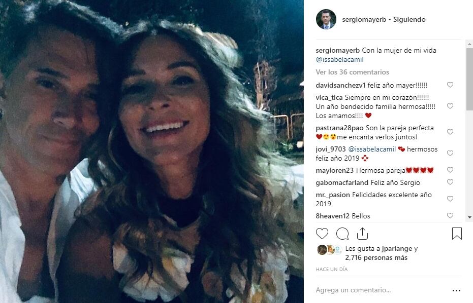 Sergio Mayer dedica romántico mensaje a Issabela Camil 