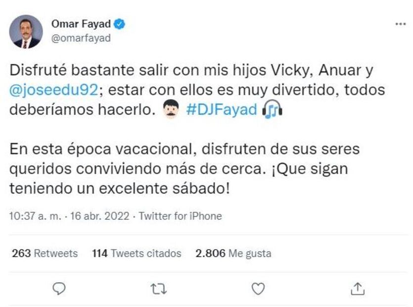 Omar Fayad, gobernador de Hidalgo, canta a todo pulmón “Sálvame” de RBD