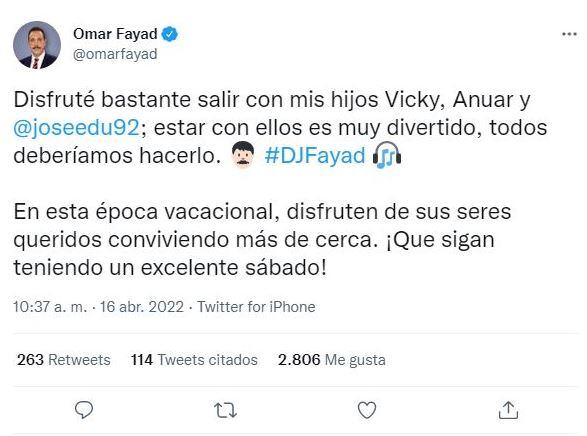 Omar Fayad, gobernador de Hidalgo, canta a todo pulmón “Sálvame” de RBD