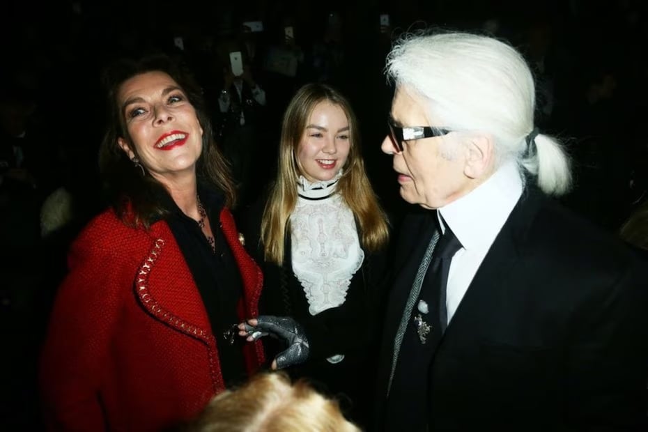 Carolina de Mónaco, Alexandra de Hannover y Karl Lagerfeld / Getty Images