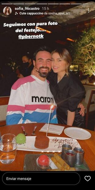 Angélica Rivera, guapísima, celebra a Pablo Bernot, novio de su hija Sofía