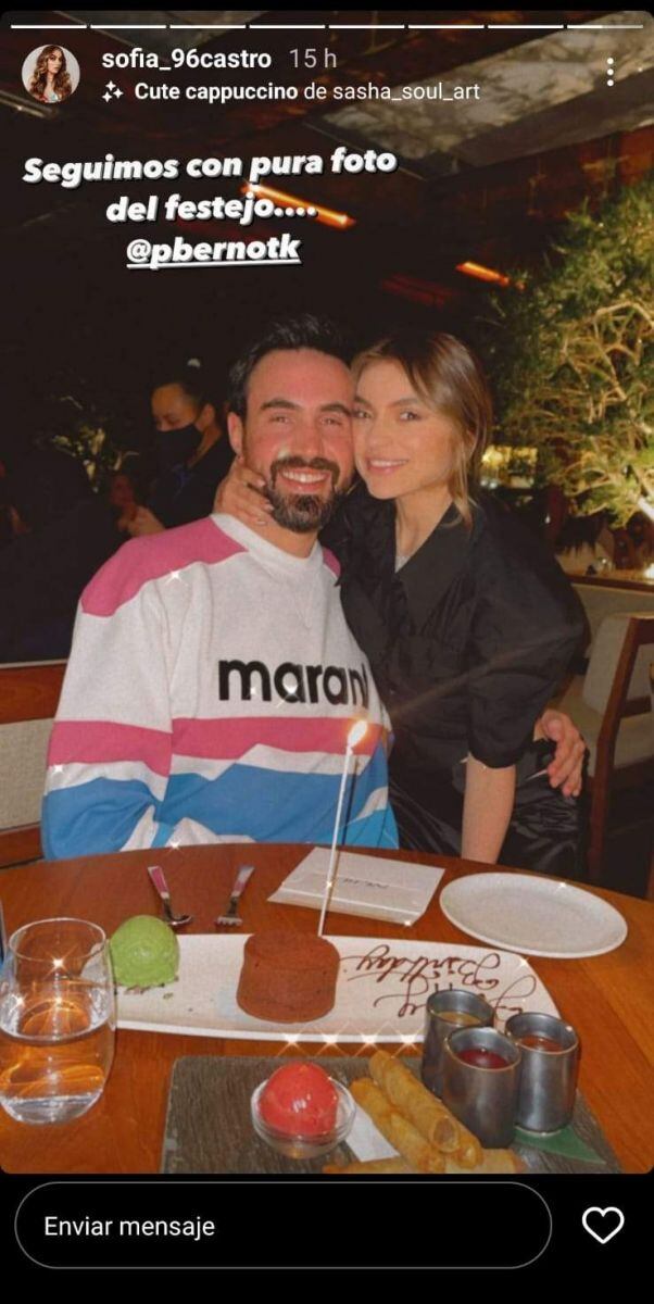 Angélica Rivera, guapísima, celebra a Pablo Bernot, novio de su hija Sofía
