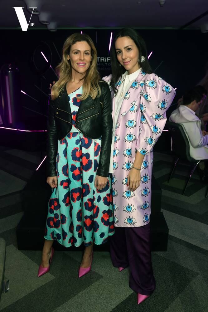 Michelle y Chantal Torres en la presentación de la nueva fragancia de Paris Hilton en México