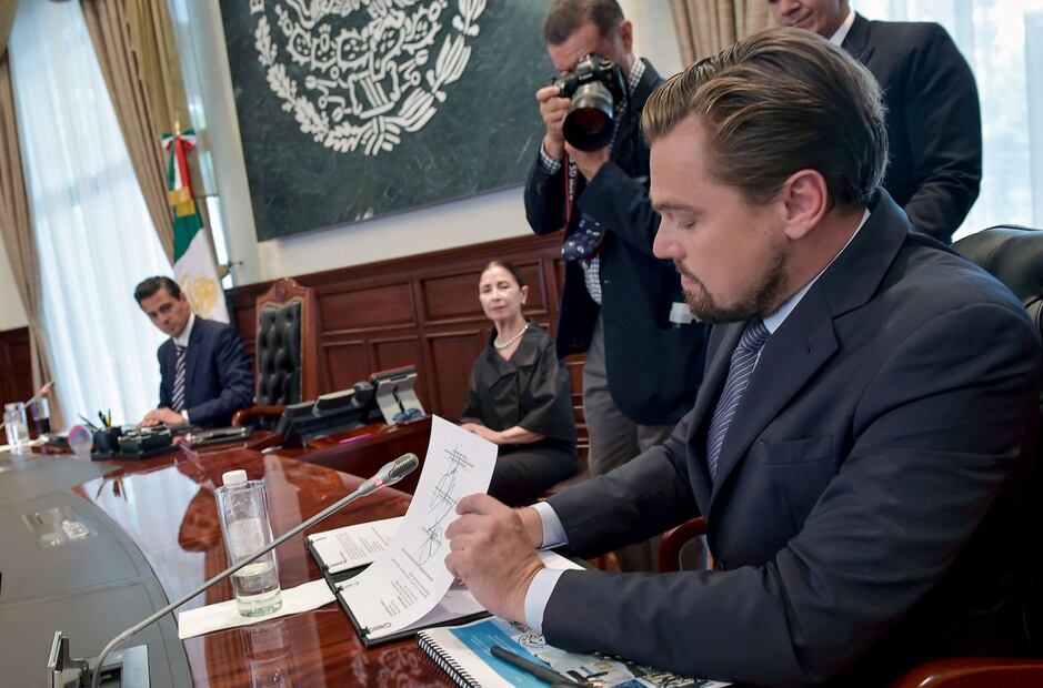 Así fue el encuentro entre Enrique Peña Nieto y Leonardo DiCaprio en Los Pinos