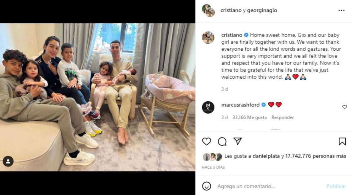 Cristiano Ronaldo rinde un emotivo homenaje a su bebé fallecido