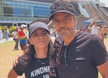 Eugenio Derbez y Alessandra Rosaldo se unen a protestas en Los Ángeles