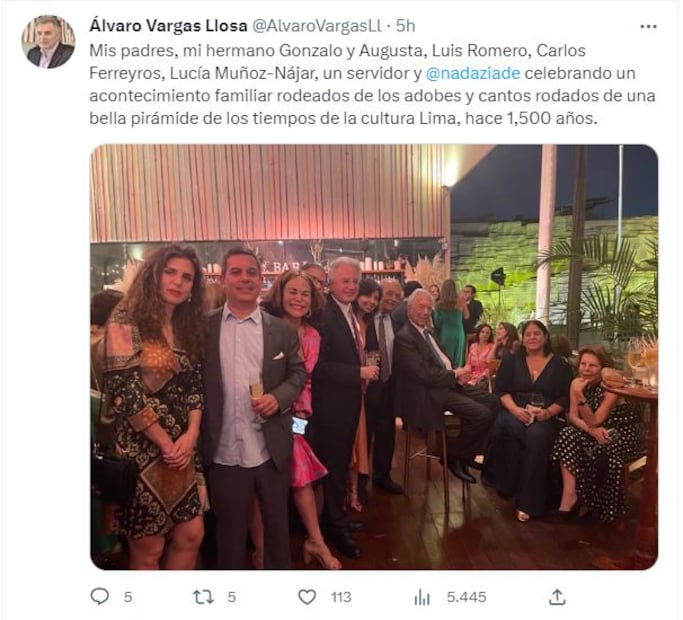 Mario Vargas Llosa y Patricia Llosa, de nuevo juntos en inminente boda