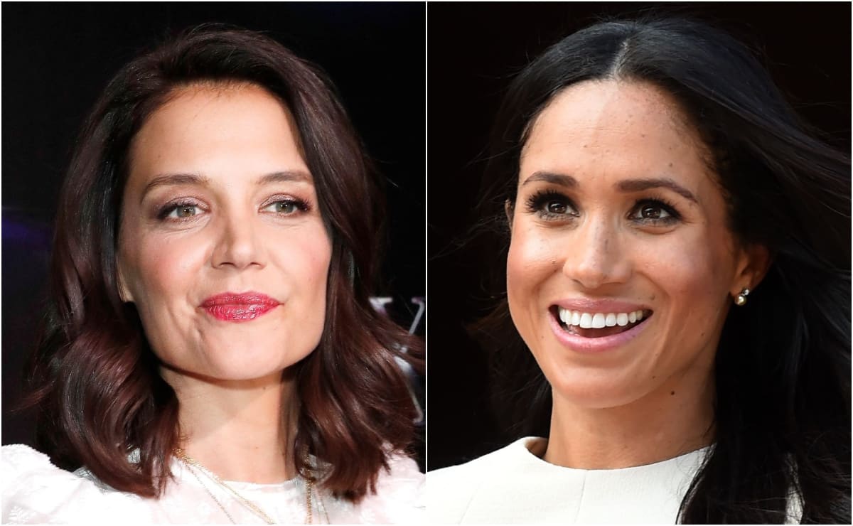 Katie Holmes luce el mismo vestido strapless ajustado que Meghan Markle