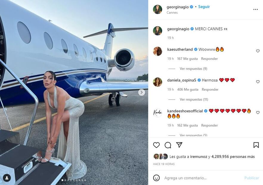 Georgina Rodríguez reaparece en el Festival de Cannes tras la muerte de su bebé
