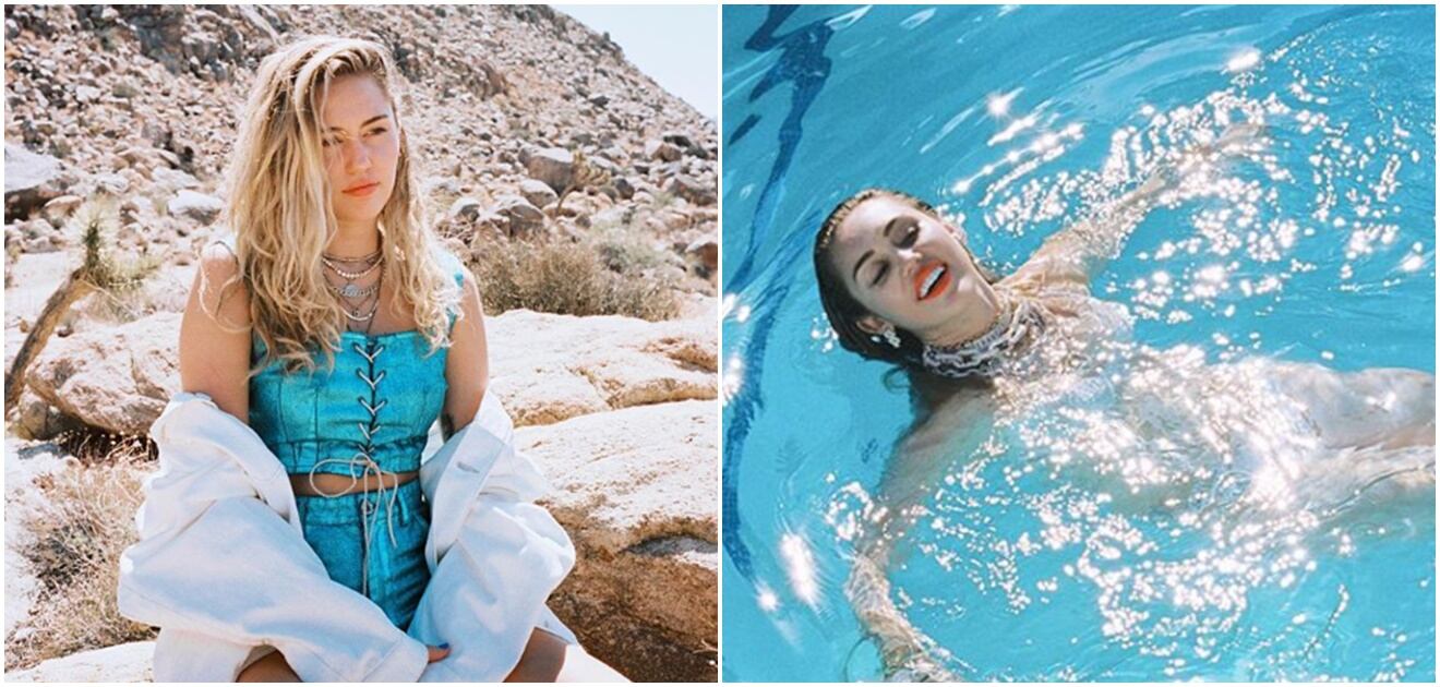 Miley Cyrus nada con un modelo Versace de 50 mil dólares para su video "Slide Away"