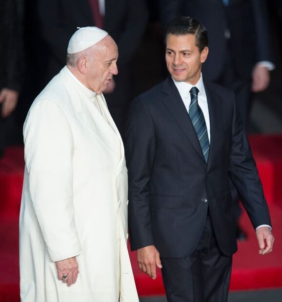 El papa Francisco y Enrique Peña Nieto en febrero de 2016 / Foto: Miguel Tovar - Getty Images