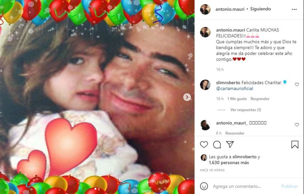 Toño Mauri publica emotivo mensaje por el cumpleaños de su hija Carla