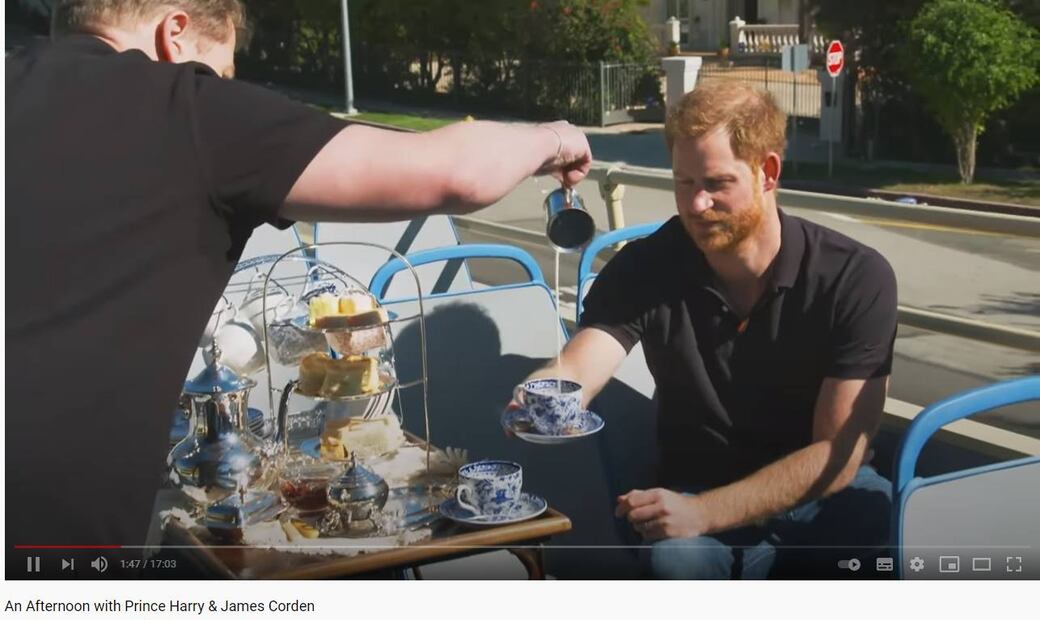 Las fuertes revelaciones del príncipe Harry en entrevista con James Corden