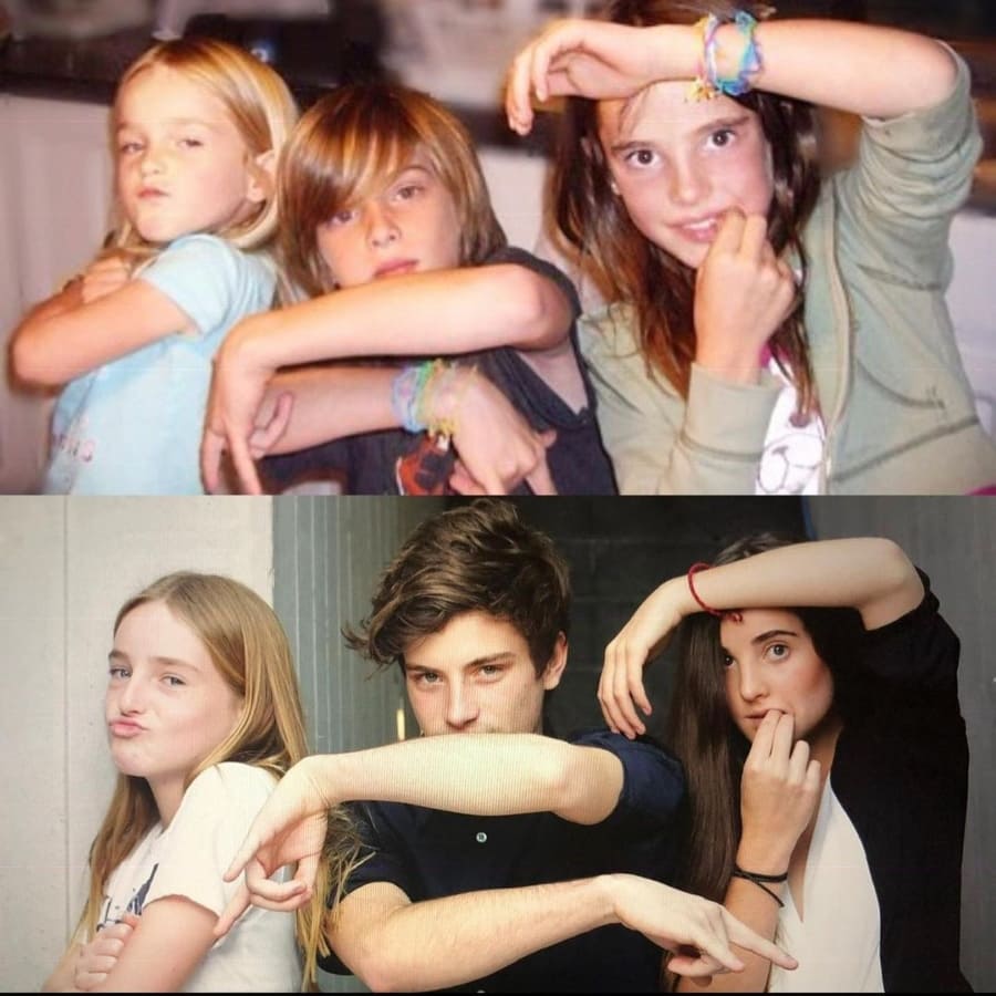 Nicolás Haza con las hijas de Dominika Paleta / Instagram