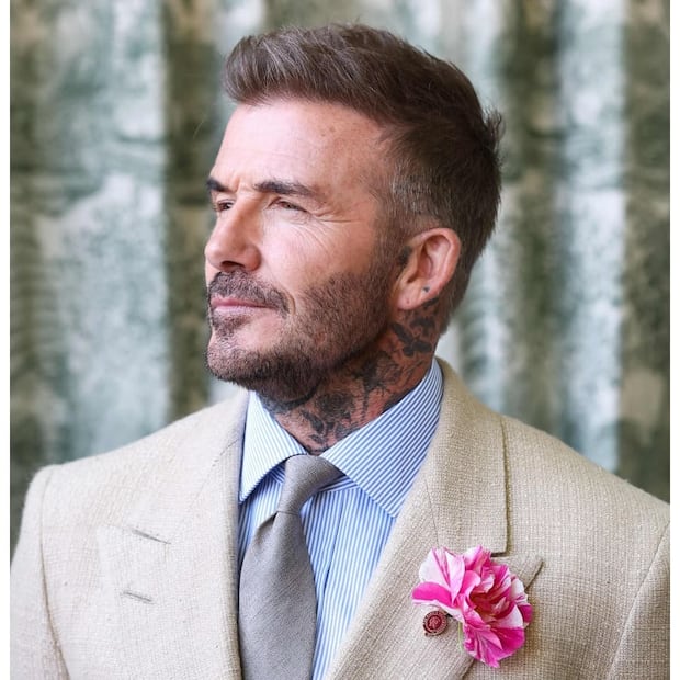 David Beckham con el rey Carlos III y la reina Camila en el Chelsea Flower Show / Foto: AFP - Toby Melville