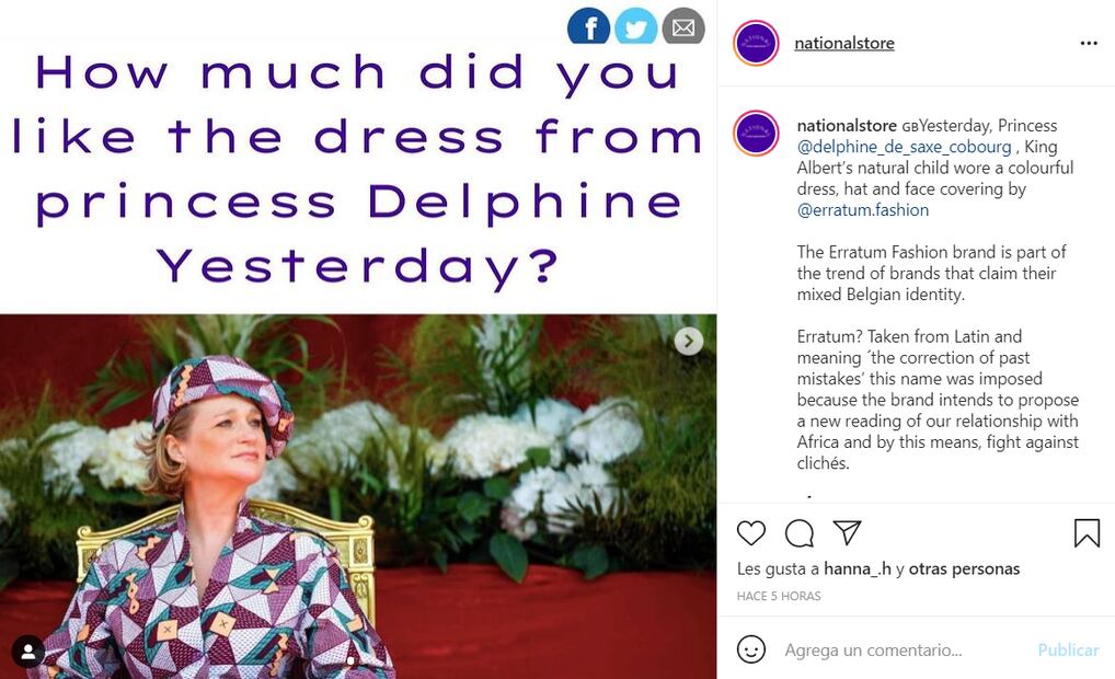 La princesa Delphine de Bélgica asiste a la fiesta nacional de su país con un imponente look