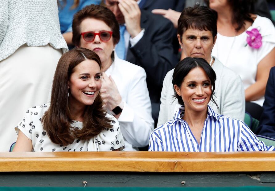 Kate Middleton y Meghan Markle, elegantes y distinguidas en Wimbledon
