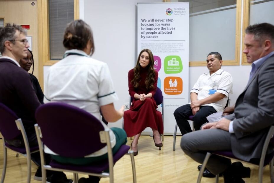 Kate Middleton en su visita al Hospital Royal Marsden / Foto: AFP
