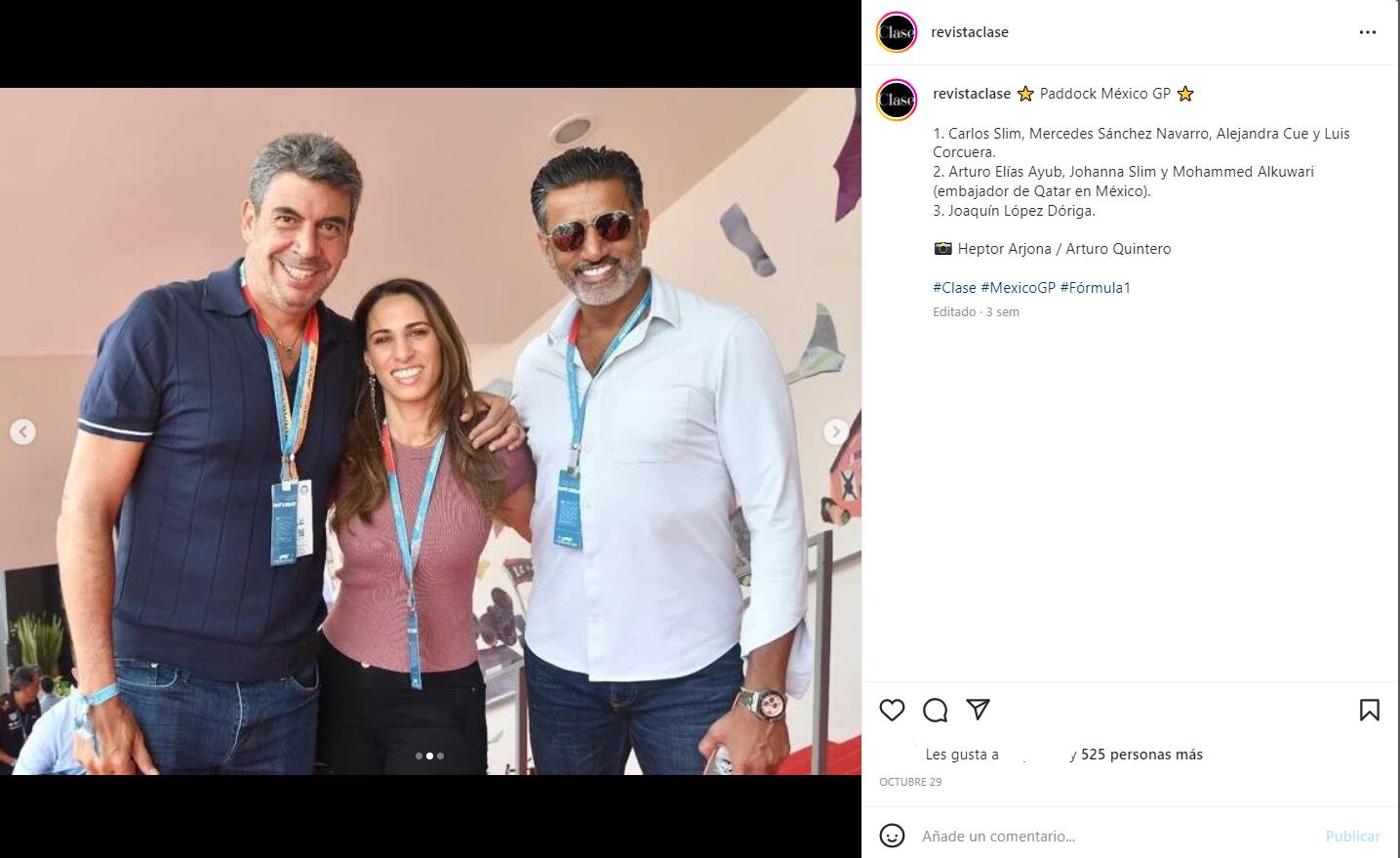 Arturo Elias Ayub y Johanna Slim Domit junto a todos sus hijos en el Mundial Qatar 2022