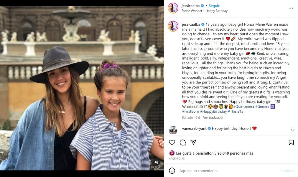 Jessica Alba junto a su hija Honor / Instagram