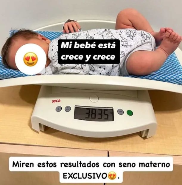 Sofía Rivera Torres mostró lo mucho que ha crecido Ferrán en sus primeras semanas / Foto: Instagram @sofiariveratorres