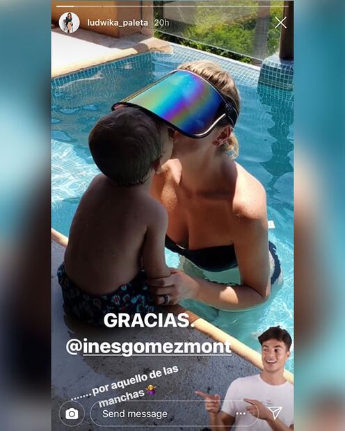 Ludwika  Paleta comparte rara foto con uno de sus mellizos