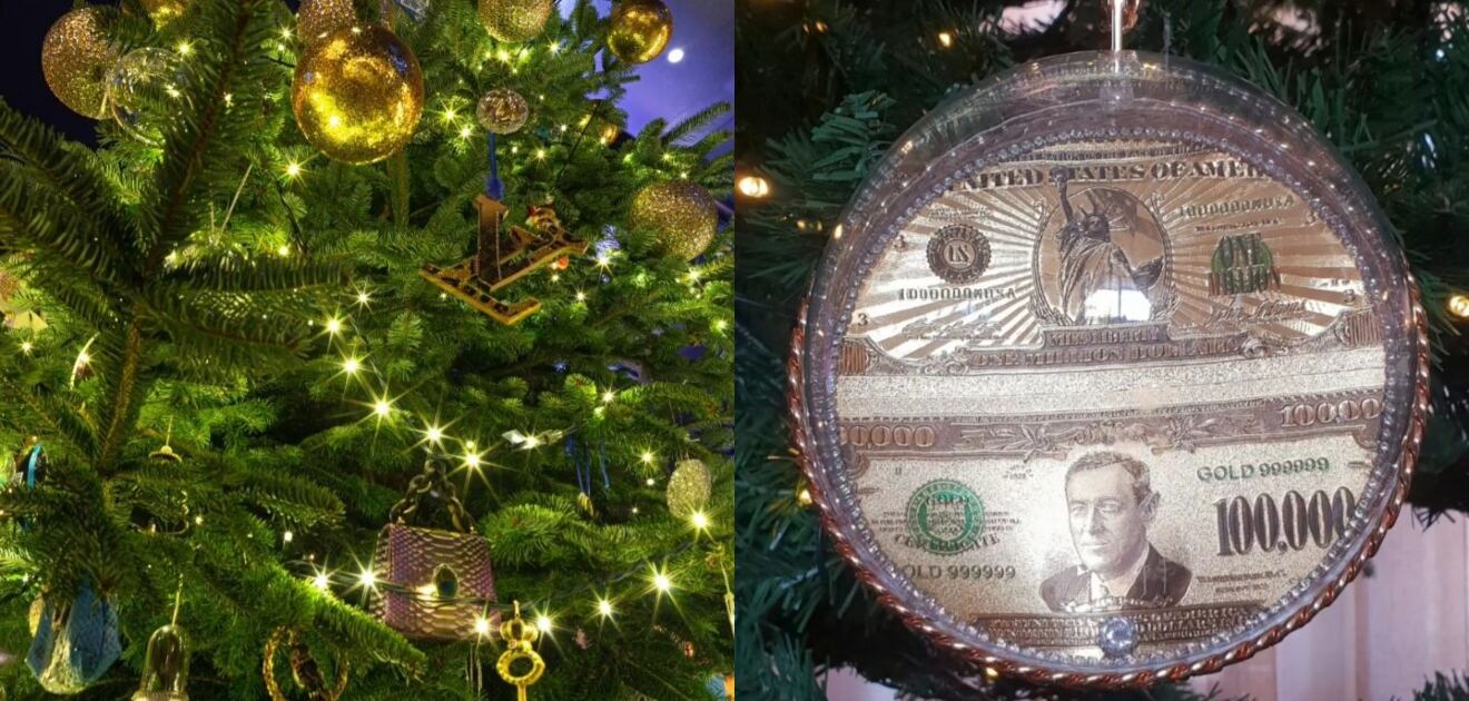 El árbol de Navidad más caro del mundo cuesta casi 15 millones de dólares y tiene diamantes y piezas Louis Vuitton