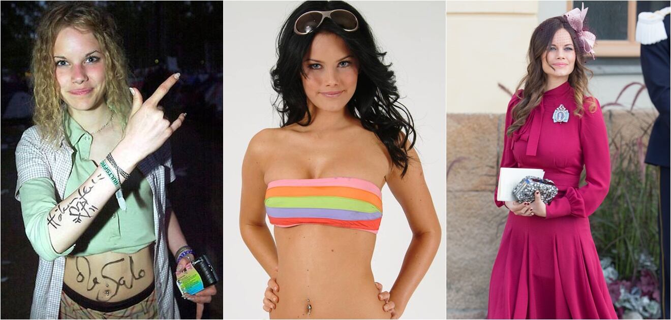 <p>La transformación de Sofía Hellqvist es impresionante, de chica rebelde a mujer de la realeza. <strong>(Fotos: Especial y Getty Images)</strong></p>