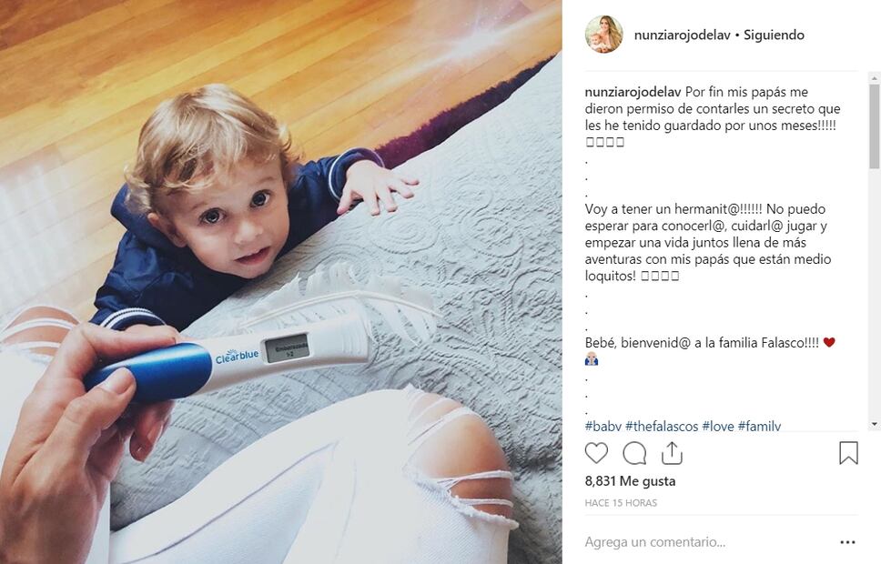 Nunzia Rojo de la Vega será mamá por segunda ocasión