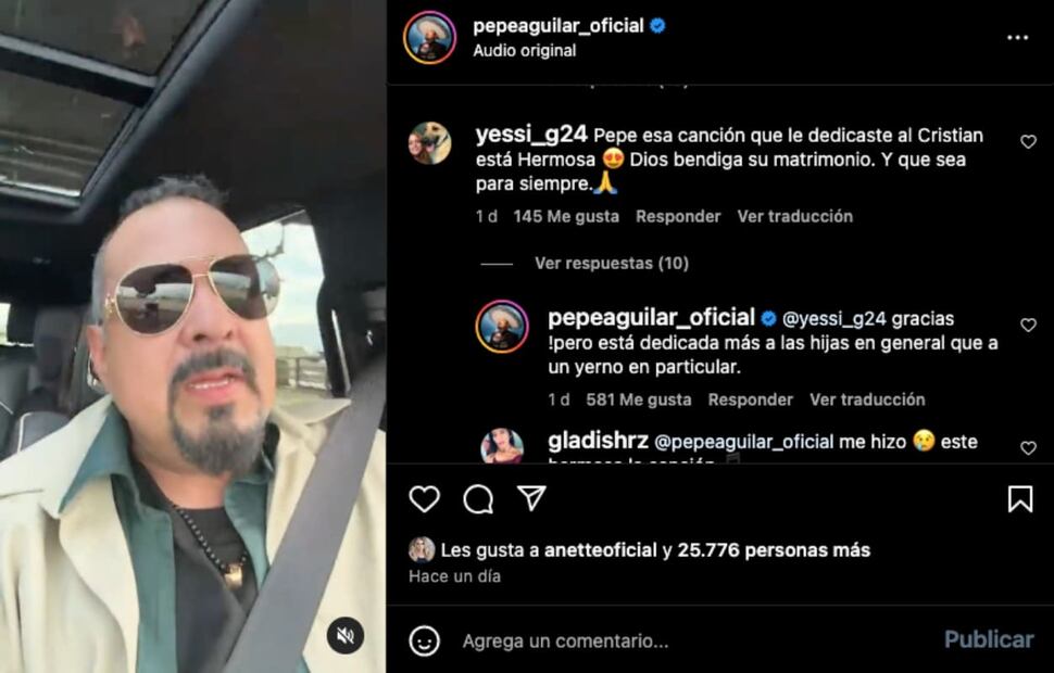 El mensaje de Pepe Aguilar sobre su canción "Cuídala bien" / Foto: Captura de pantalla