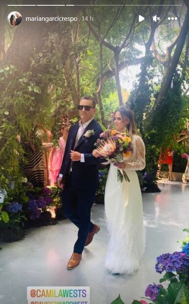 Camila West, hija de Amparín Serrano, en su boda / Instagram