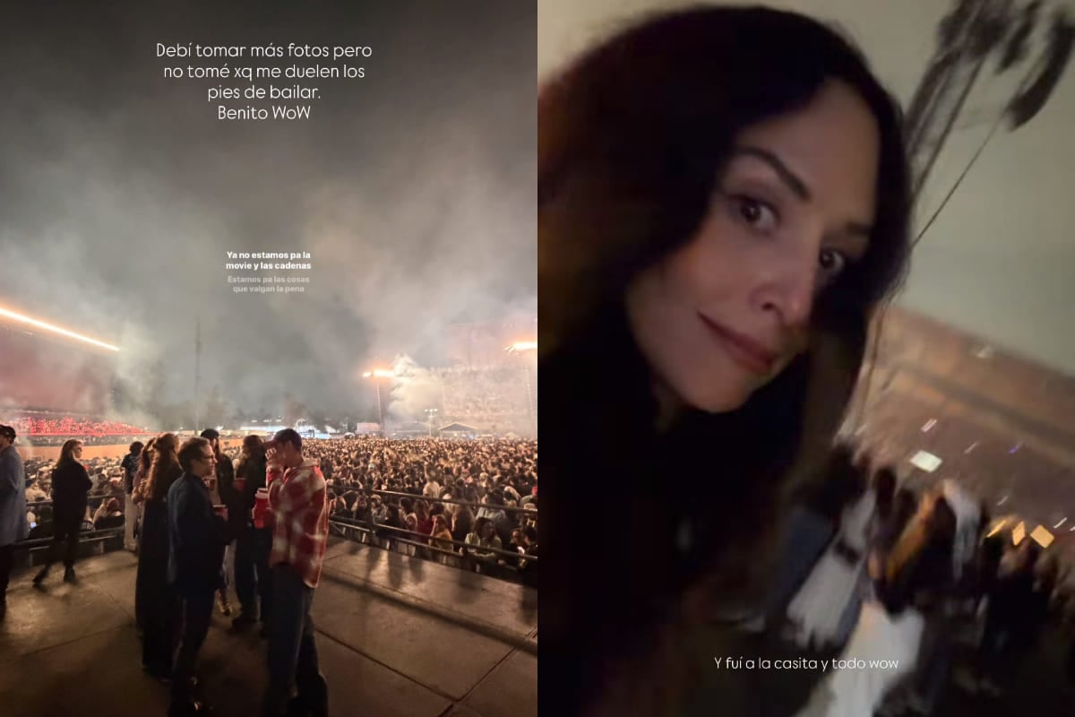 Zuria Vega en concierto de Bad Bunny en CDMX 2025 / Foto: Tiktok