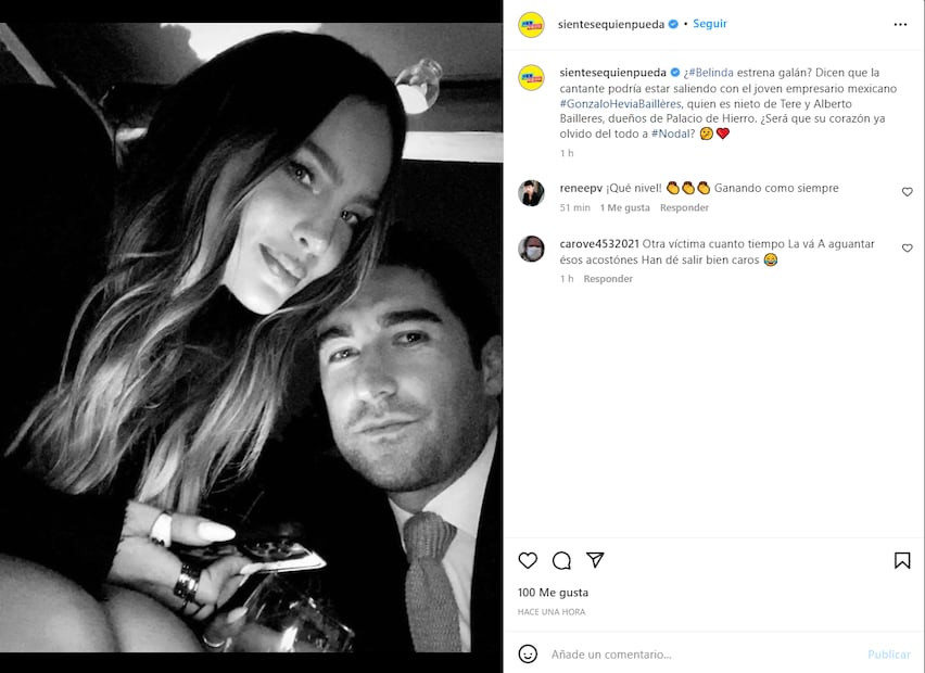 Confirman que Belinda es novia de Gonzalo Hevia, nieto de don Alberto Bailléres