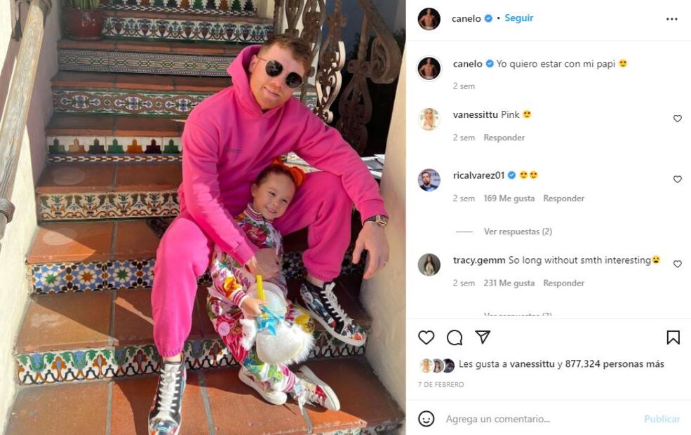 Canelo Álvarez y su hija cantan tema de Ángela Aguilar y Christian Nodal