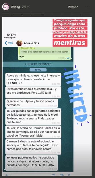 Itatí Cantoral arremete contra Frida Sofía y le pide que “ya le pare” 