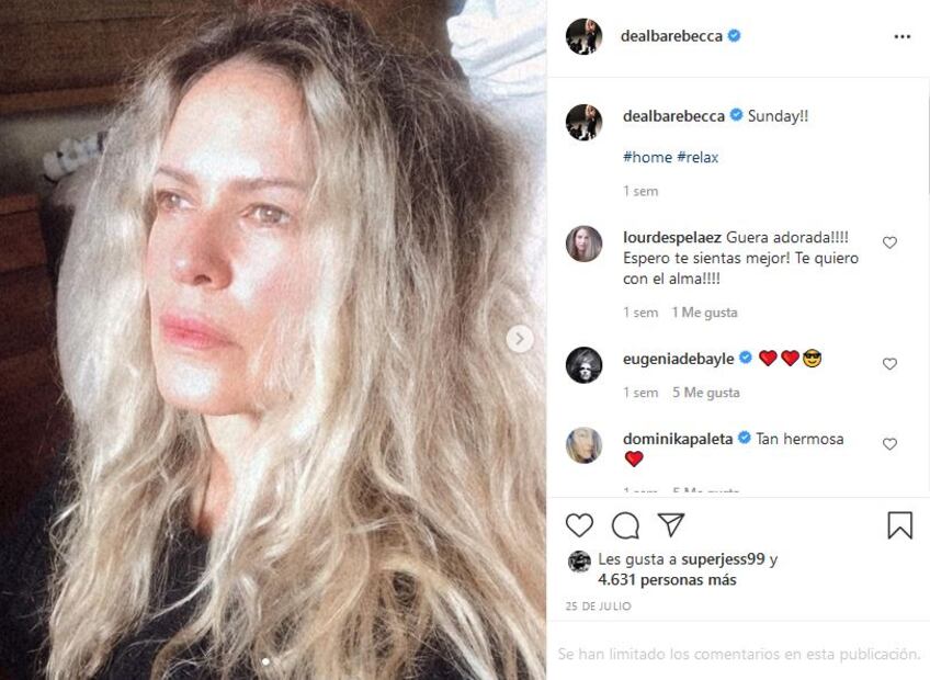 Aseguran que Rebecca de Alba está internada por neumonía