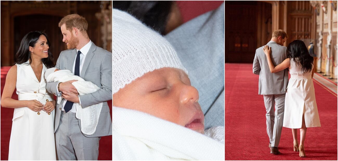 FOTOS: El príncipe Harry y Meghan Markle ya presentaron a su bebé 