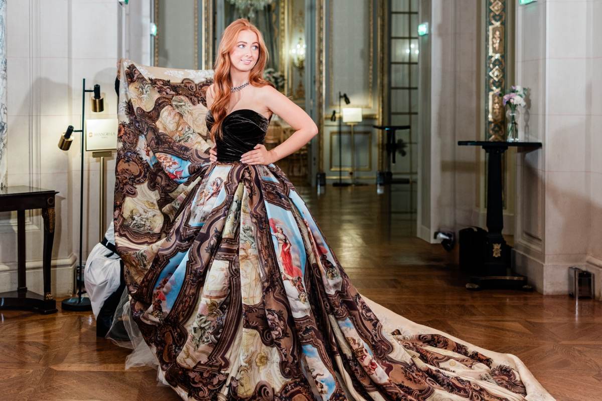 Peyton Spaht, de Dolce & Gabbana Alta Moda. (Foto: Morgan Amsellem)