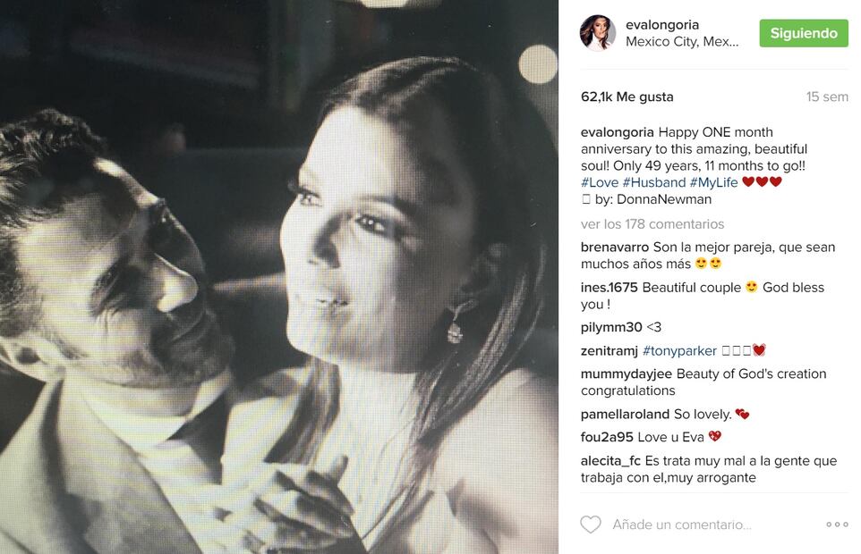 Eva Longoria dice tener 3 años de casada